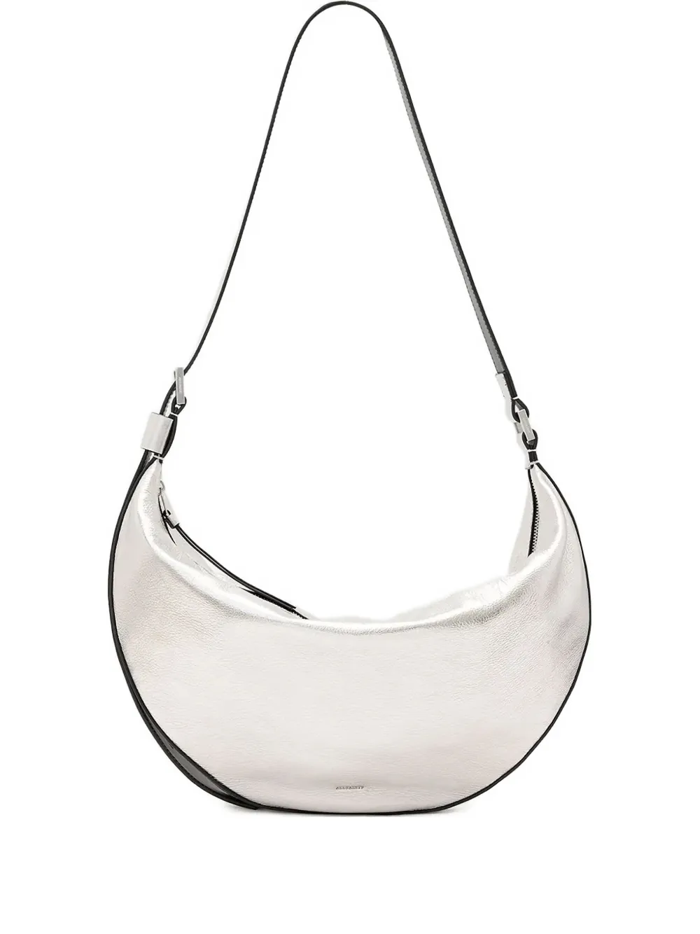 AllSaints leather shoulder bag | Silver | Image 1