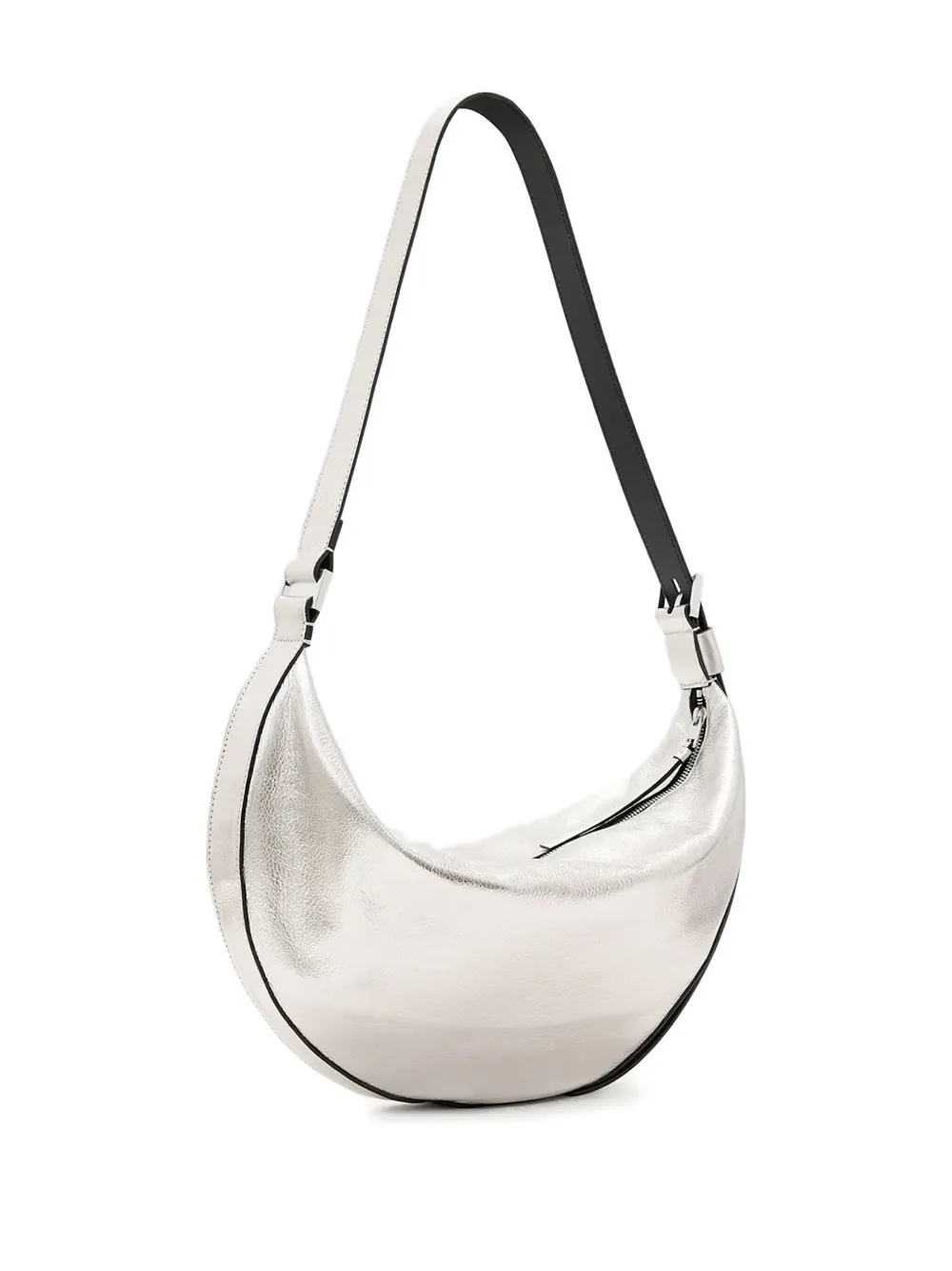 AllSaints Leren schoudertas - Zilver