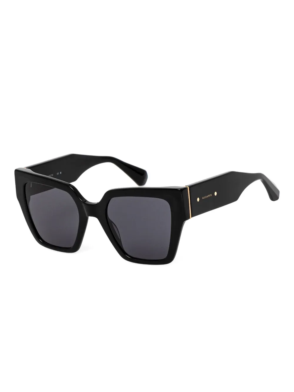 AllSaints geometric-frame sunglasses - Zwart