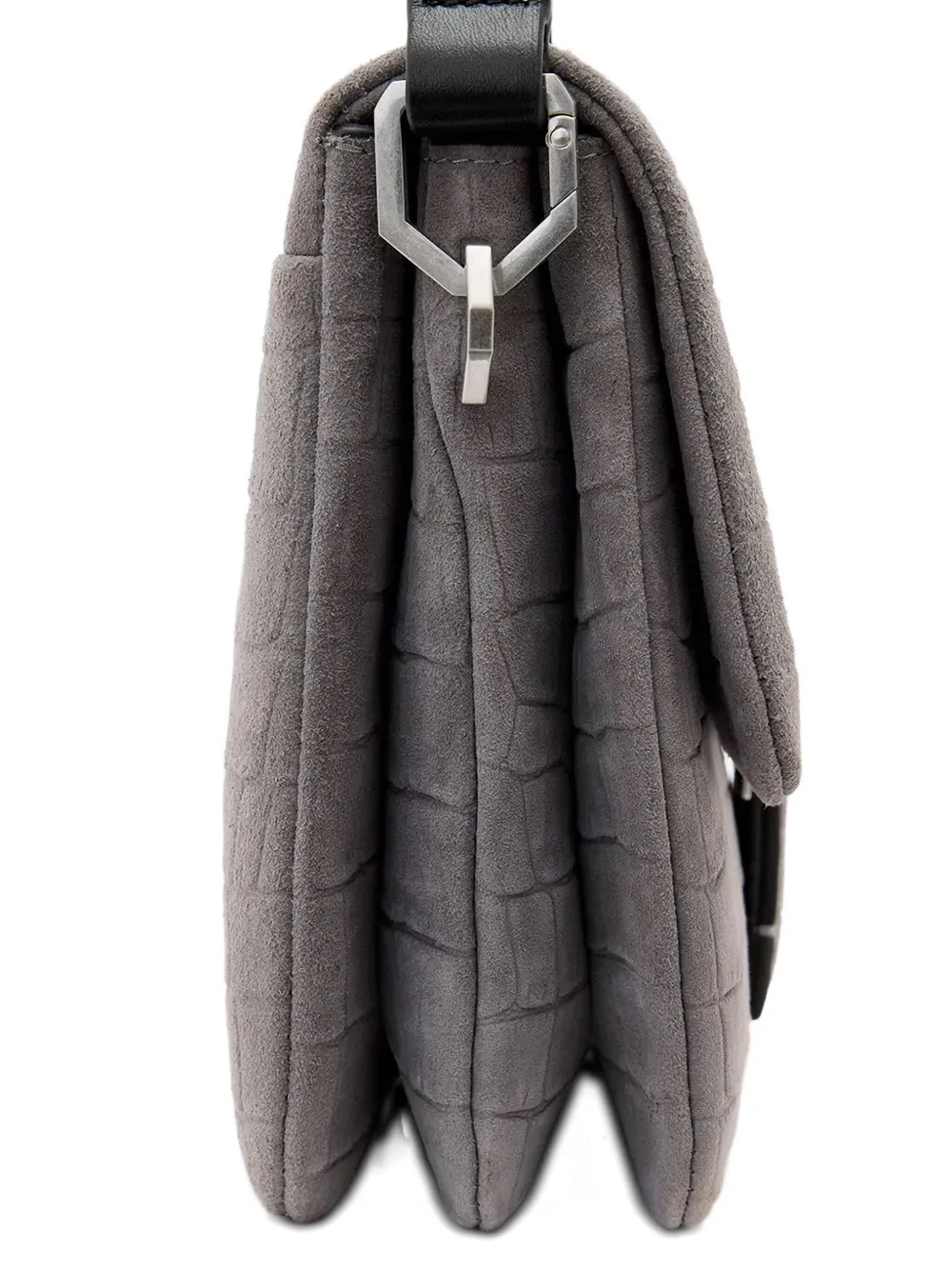 AllSaints Tas met omslag en krokodillen-reliëf Blauw