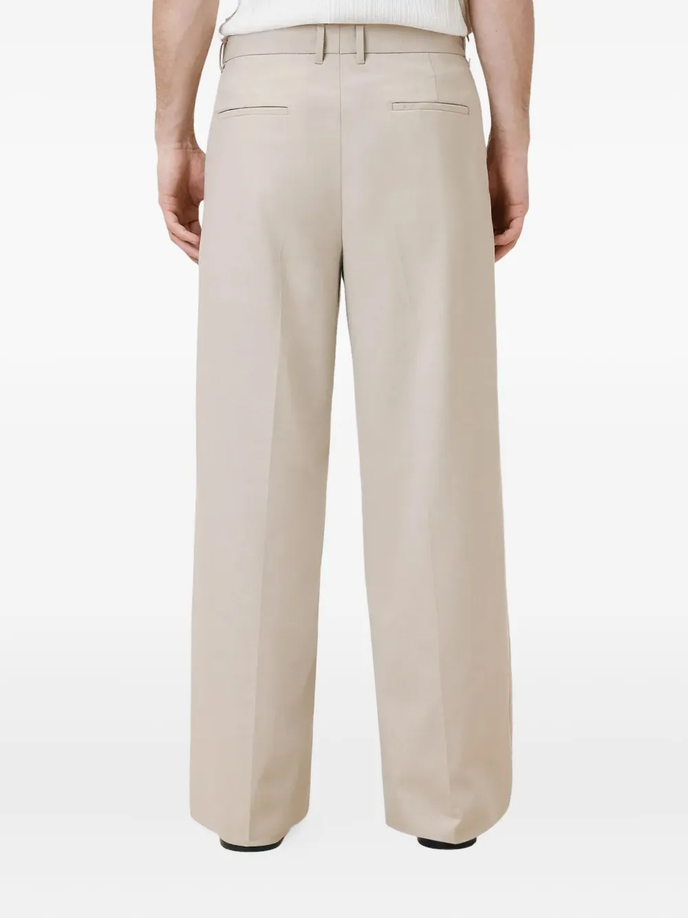 Allsaints Tallis Pleated Straight Fit Pants In Neutral