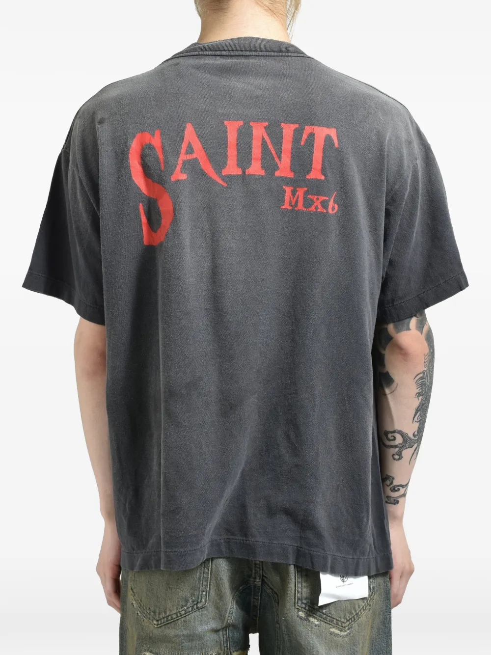 SAINT MXXXXXX T-shirt met grafische print Zwart