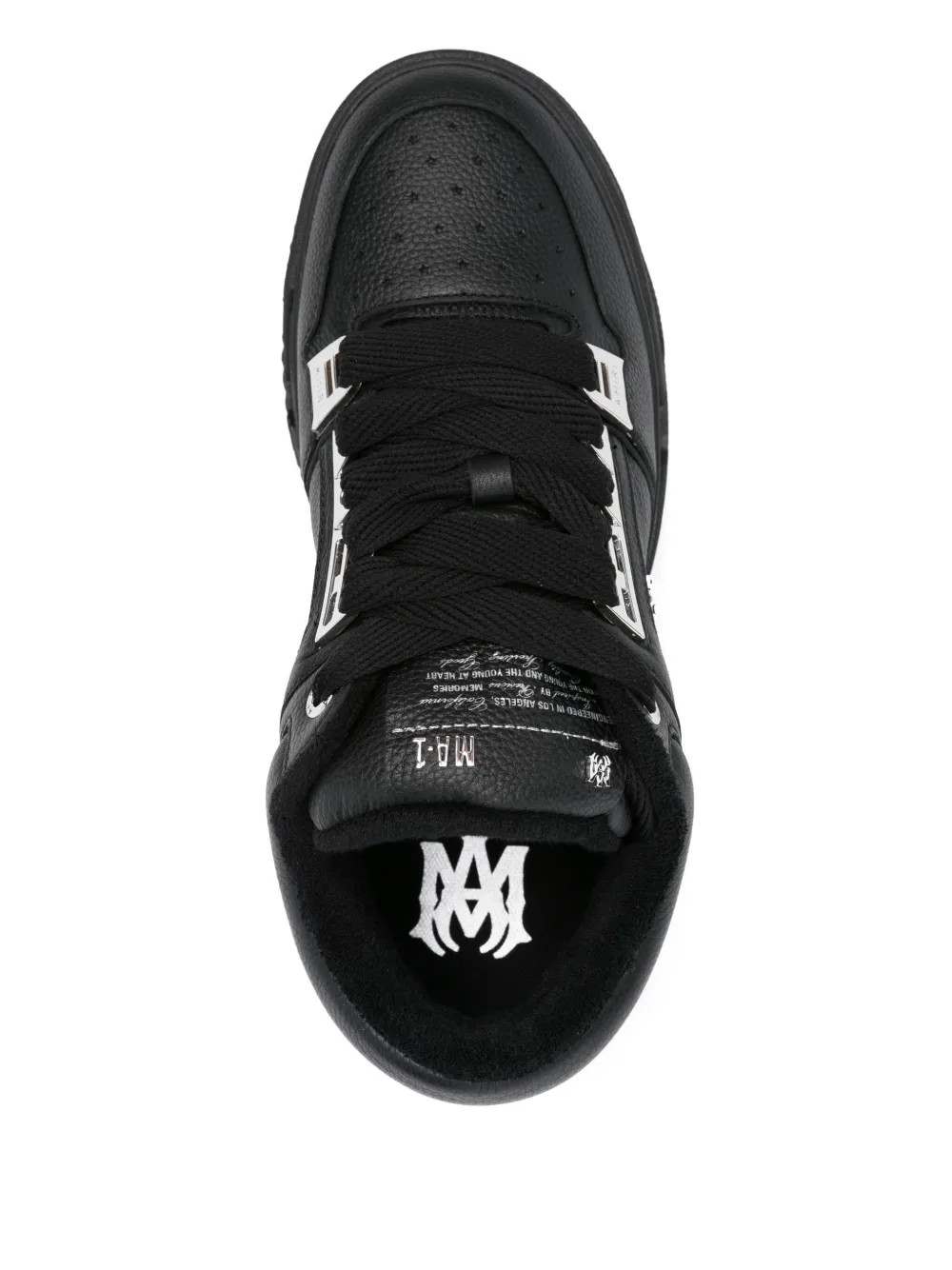 AMIRI logo-embellished leather sneakers Black