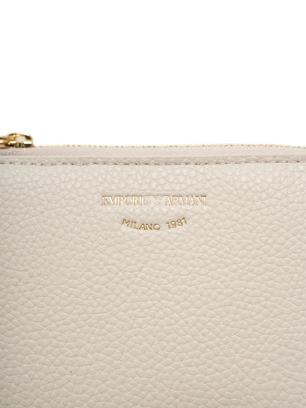 Emporio Armani Leren portemonnee Beige