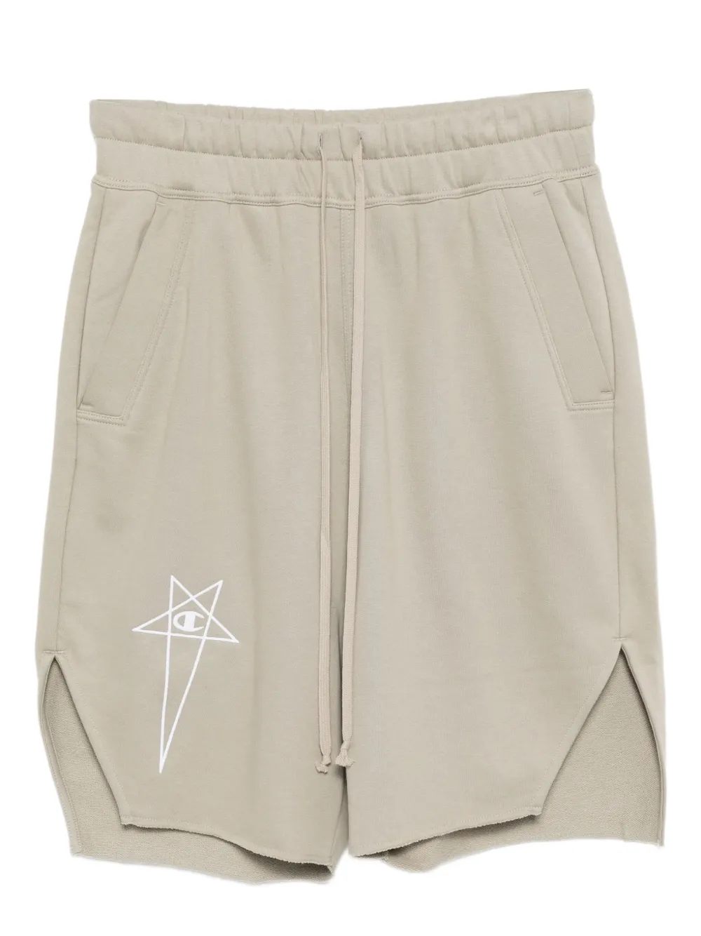 Rick Owens X Champion Shorts met elastische tailleband Beige