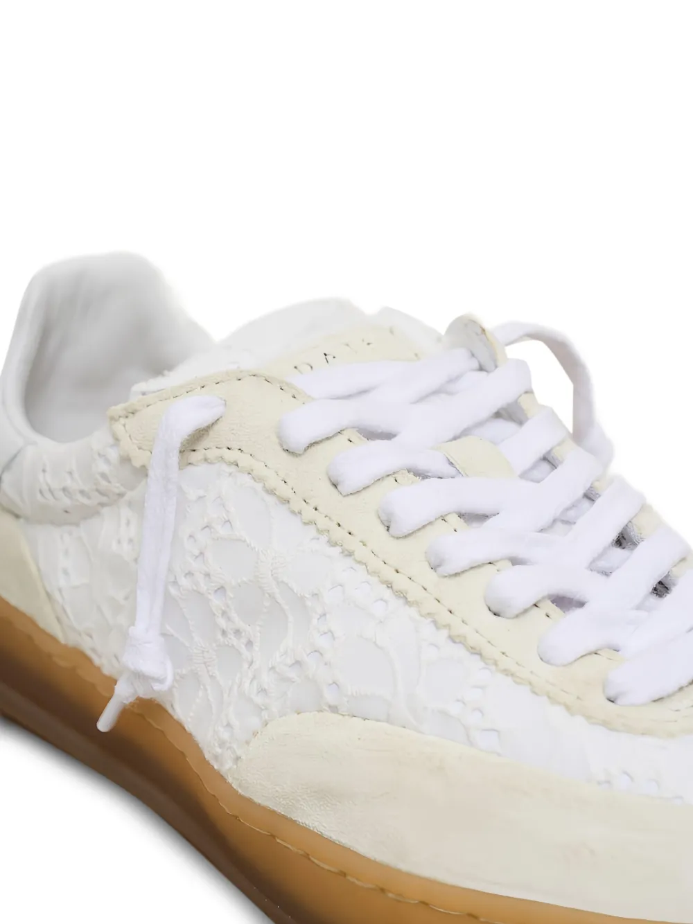 D.A.T.E. Sporty lace-panelled sneakers Neutrals