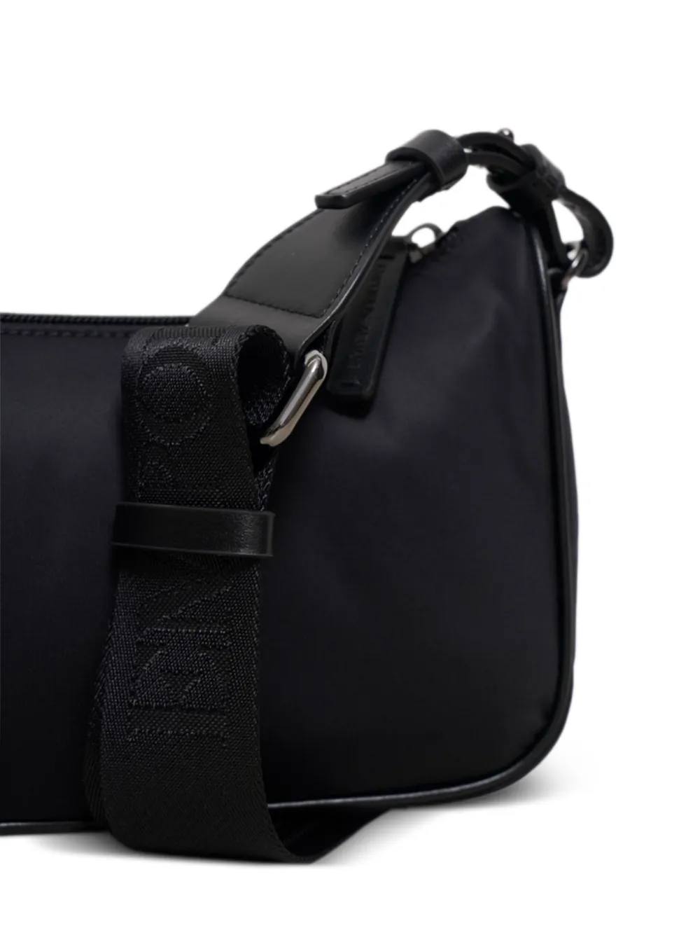 Emporio Armani Schoudertas met logoplakkaat Zwart