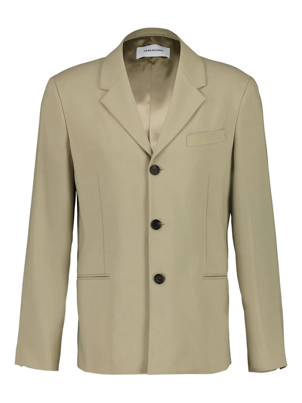 Ferragamo tailored single-breasted blazer Groen