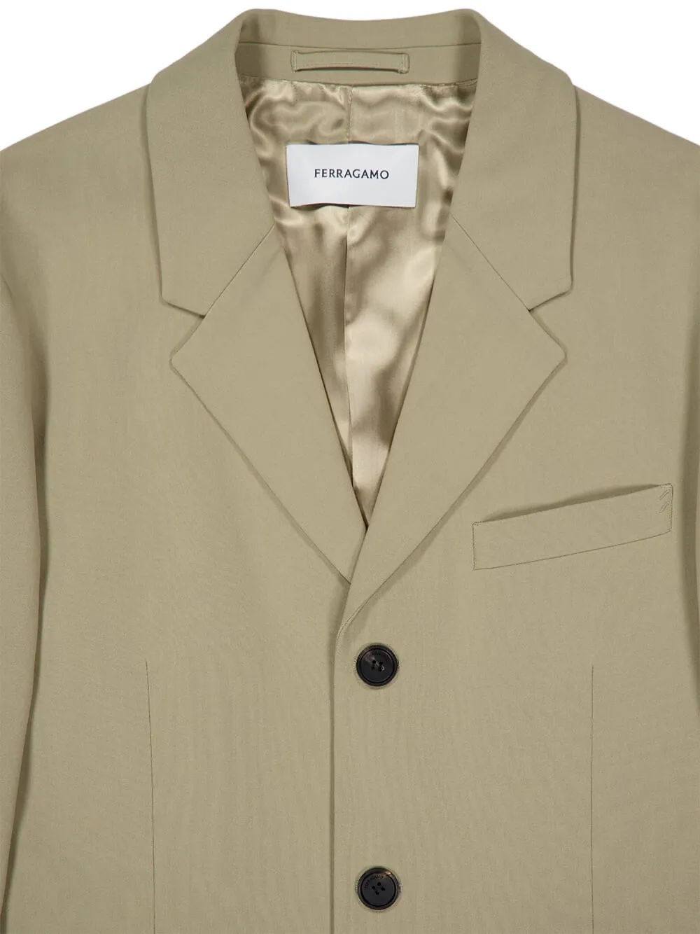Ferragamo tailored single-breasted blazer Groen