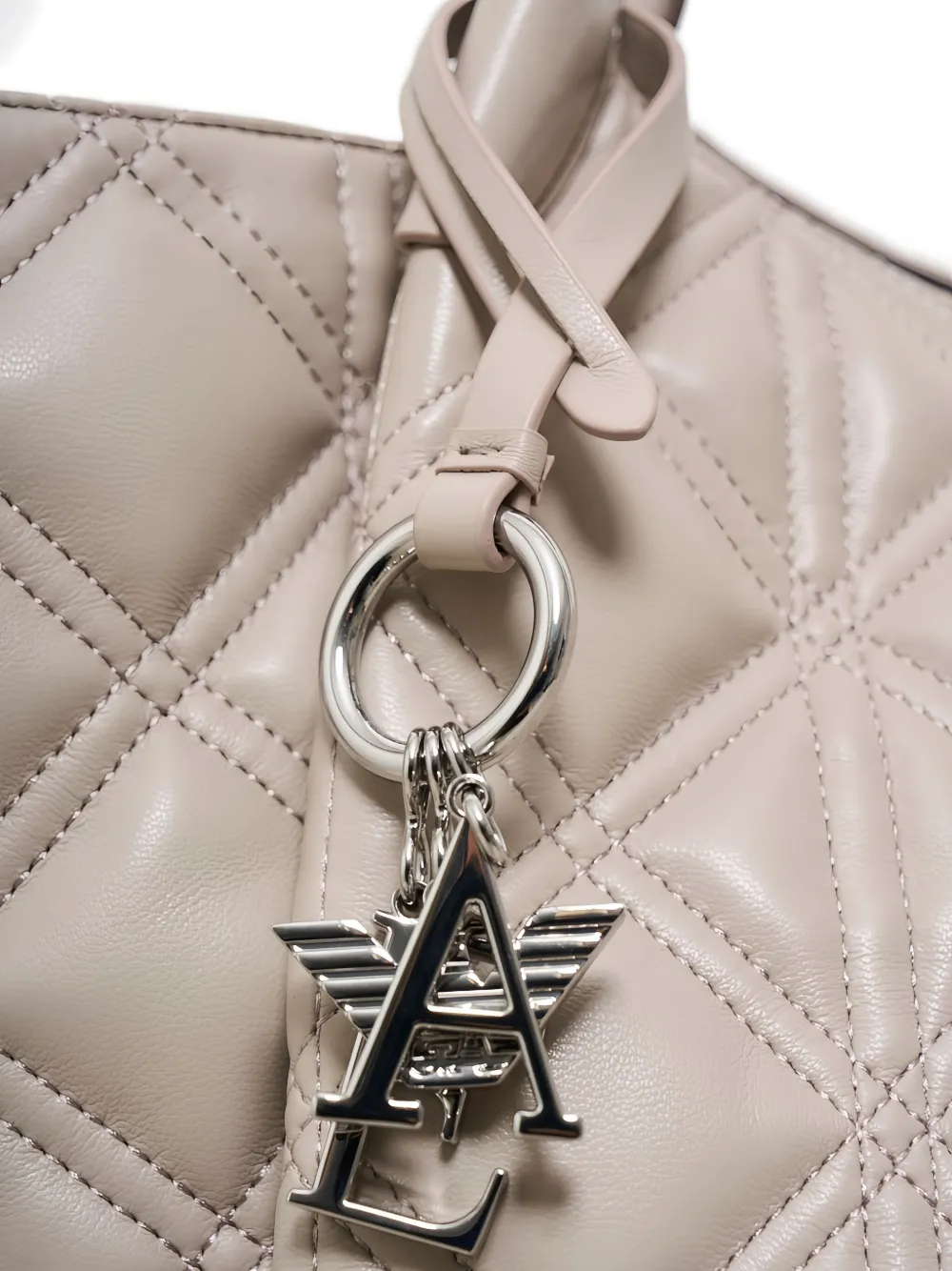 Emporio Armani diamond-pattern tote bag - Beige