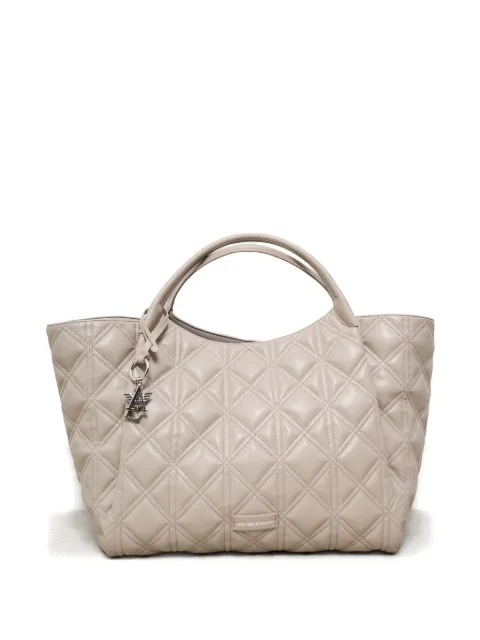 Emporio Armani diamond-pattern tote bag
