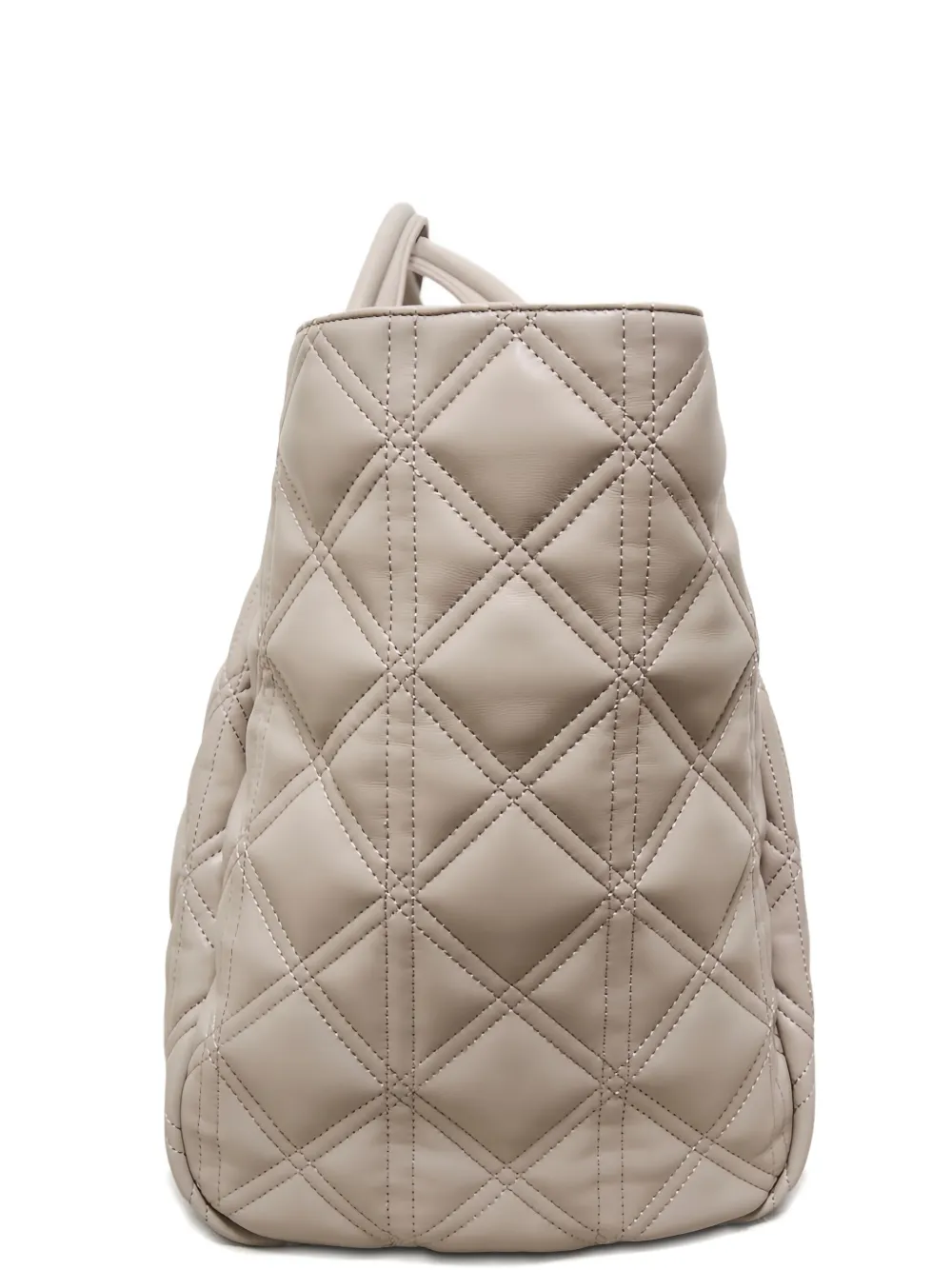 Emporio Armani Diamond-pattern Tote Bag In Neutral