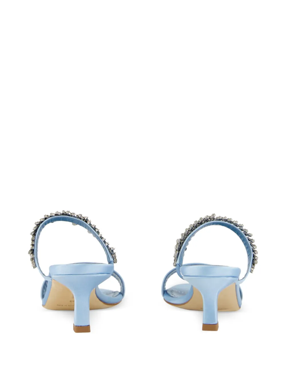 Manolo Blahnik 50mm Kifasan crystal-embellished satin sandals Blue