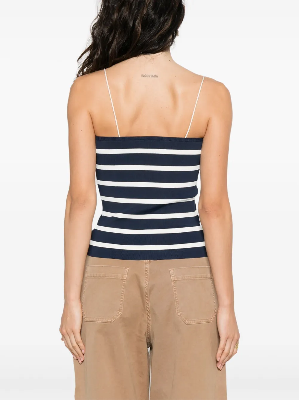 Miu Gestreepte top Blauw