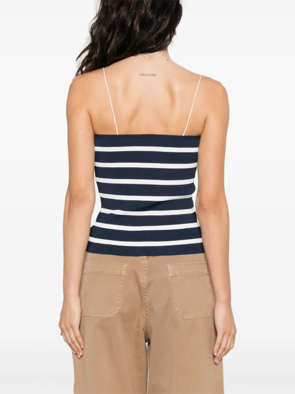 Miu Miu Striped Top | Blue | FARFETCH NO