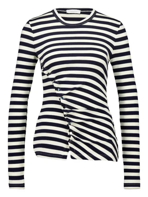 Rabanne striped button-detail top