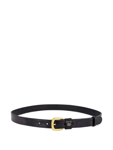 Valentino Garavani logo-detail leather belt
