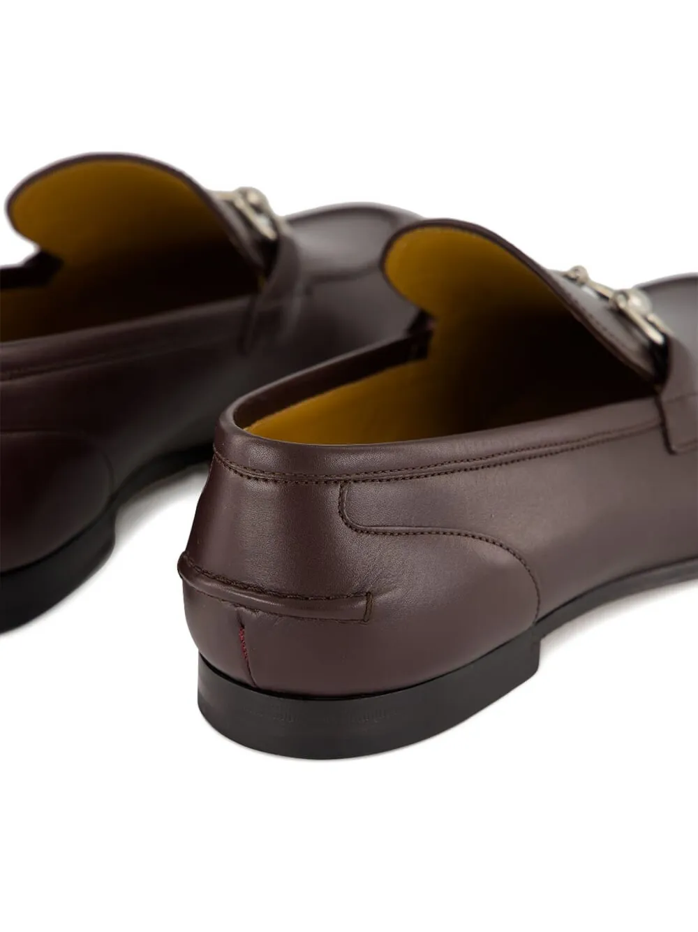 Gucci Jordaan leren loafers Bruin