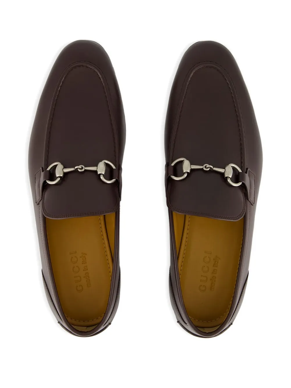 Gucci Jordaan leren loafers Bruin