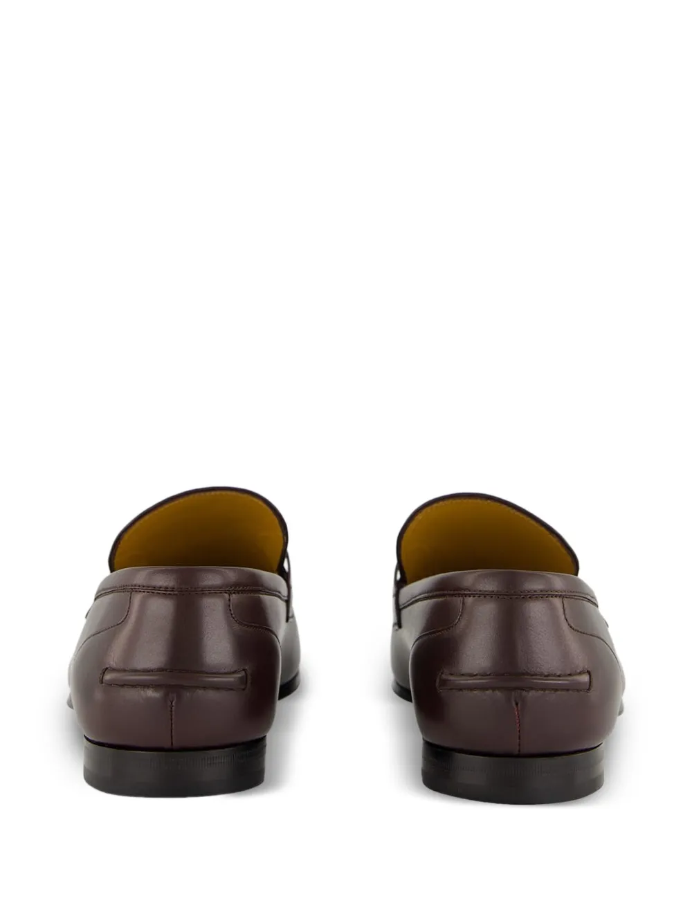 Gucci Jordaan leren loafers Bruin