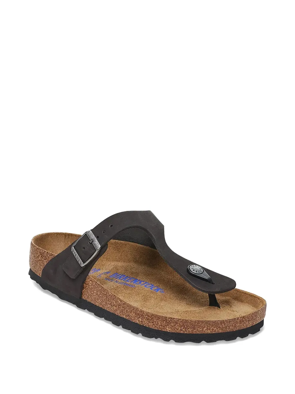 Birkenstock Gizeh buckle leather sandals Black