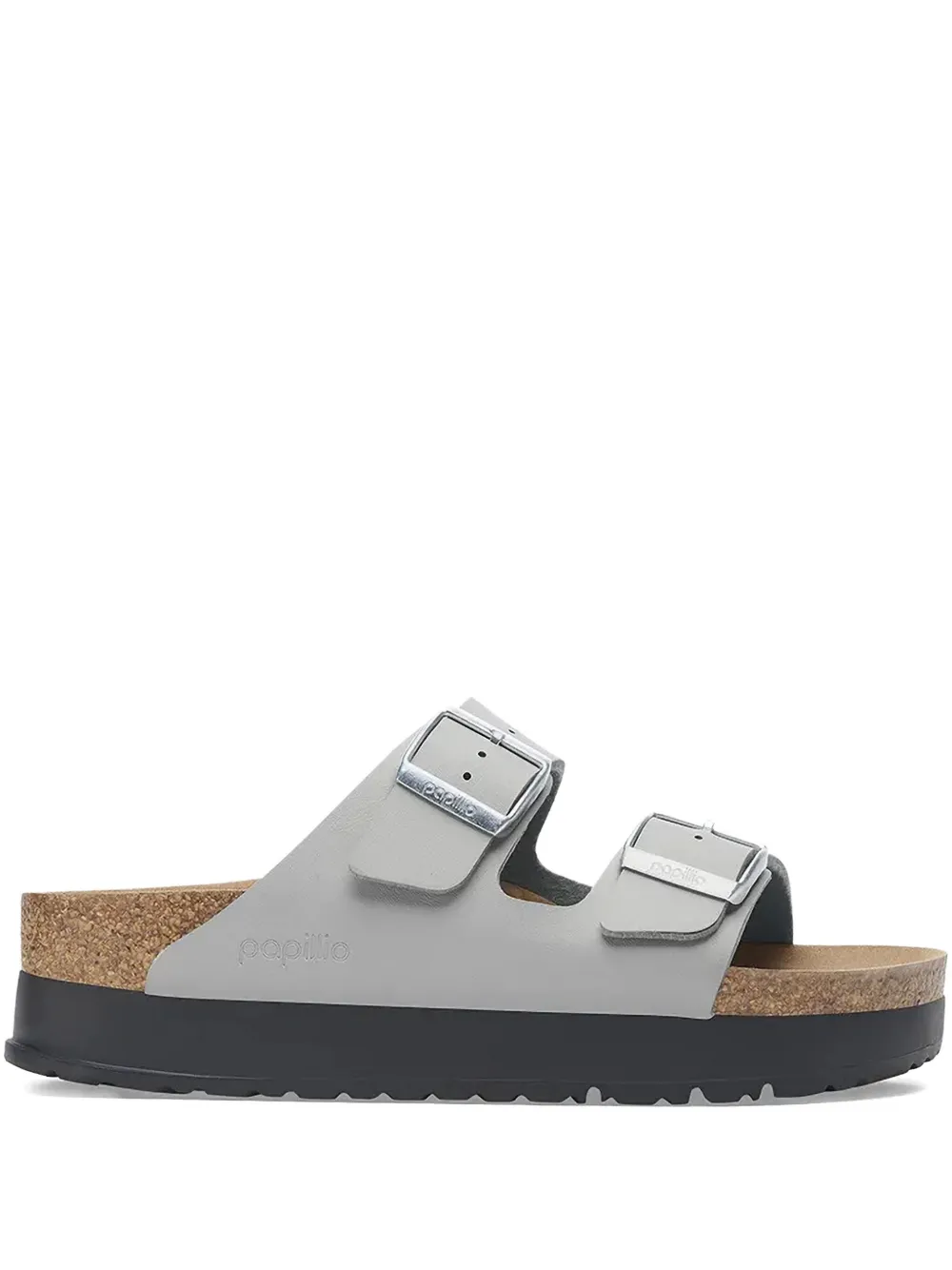 Birkenstock Arizona Flex double-buckle platform slides | gris | Image 1
