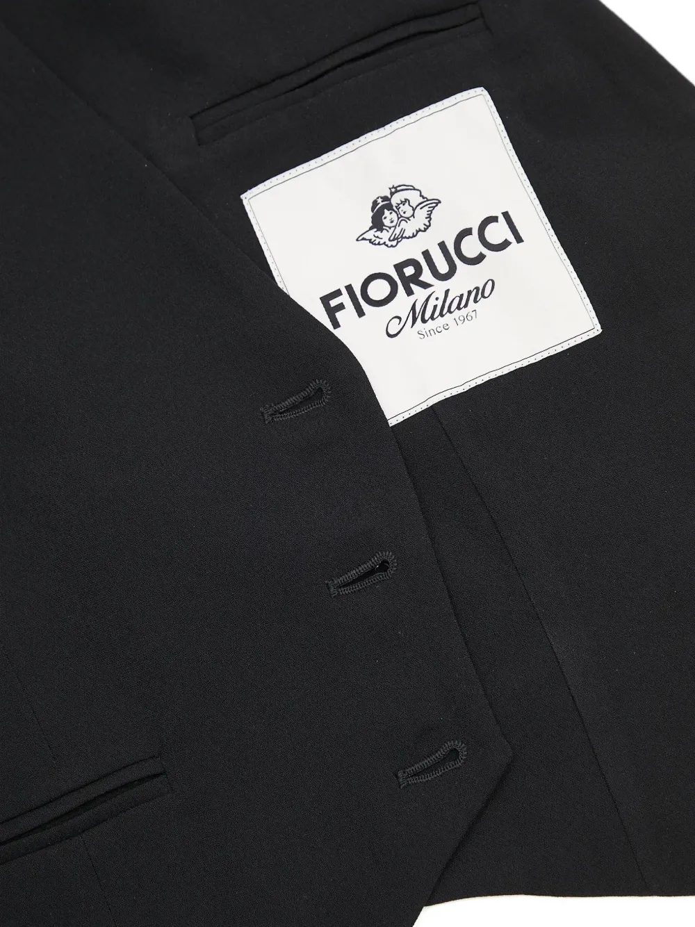 Fiorucci Mouwloze top met knoopsluiting Zwart