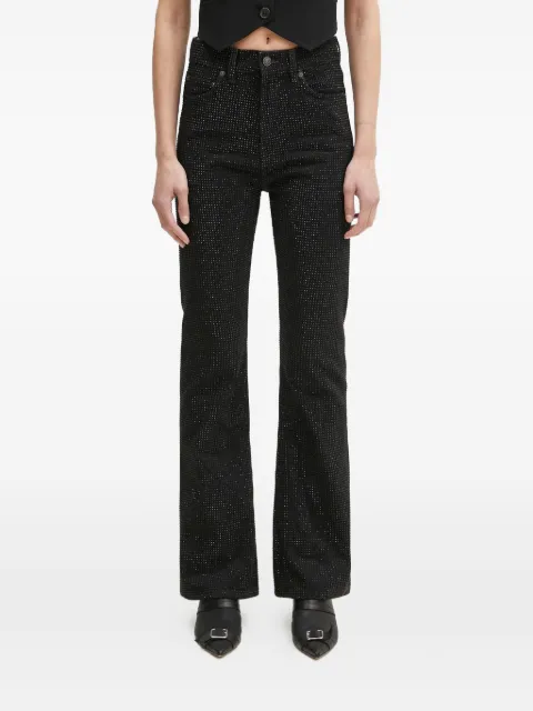 Fiorucci crystal-embellished flared jeans