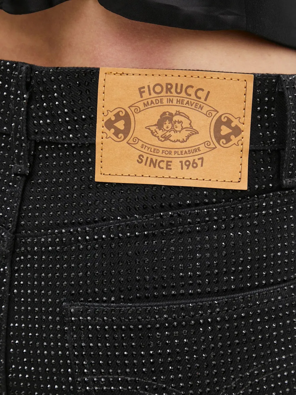Fiorucci Flared jeans verfraaid met kristallen Zwart