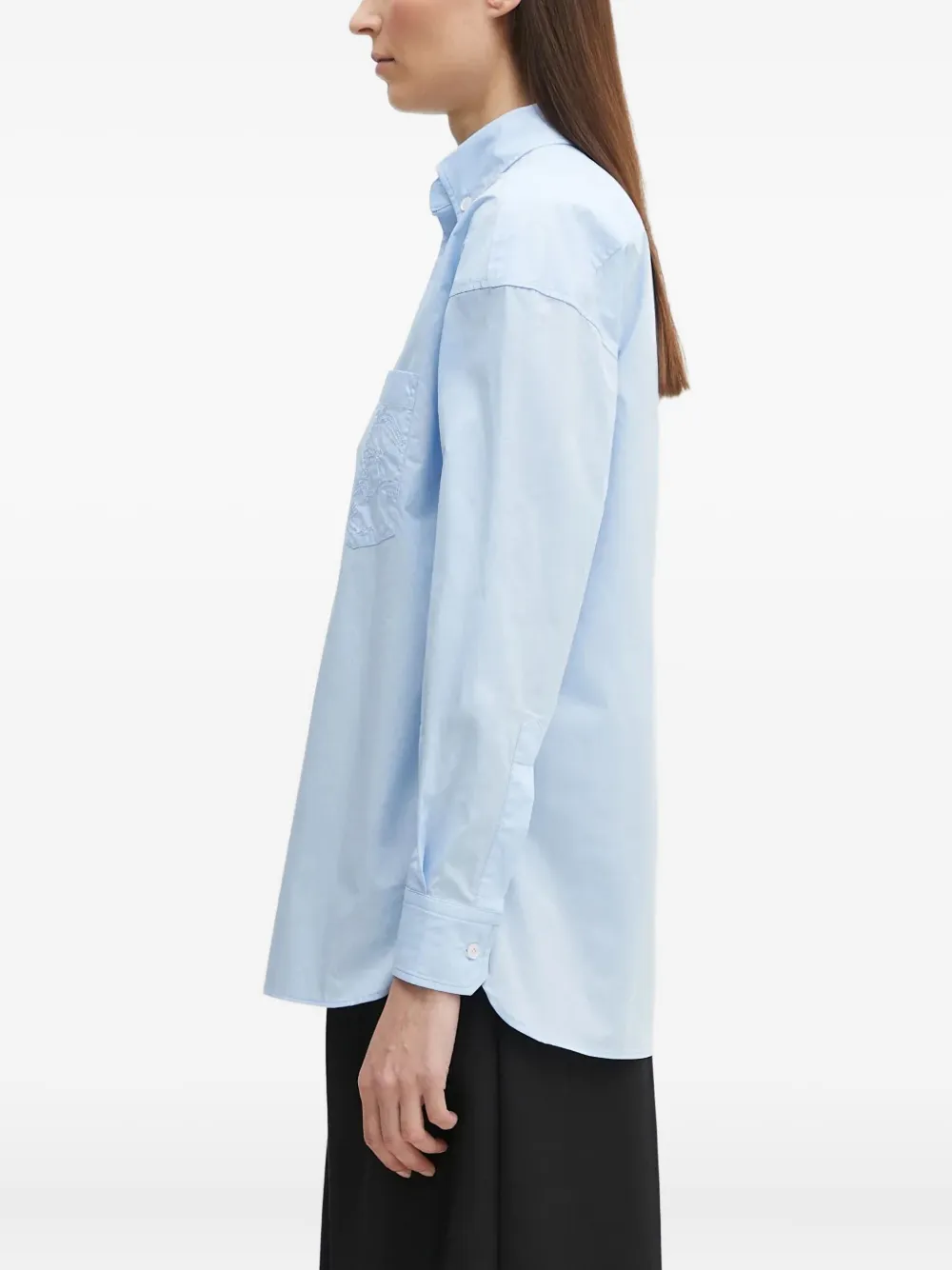 Fiorucci Shirt met geborduurde zak Blauw