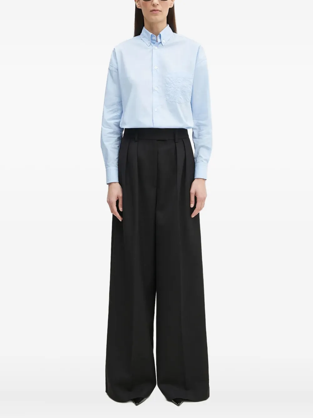 Fiorucci embroidered-pocket shirt | Blue | Image 1