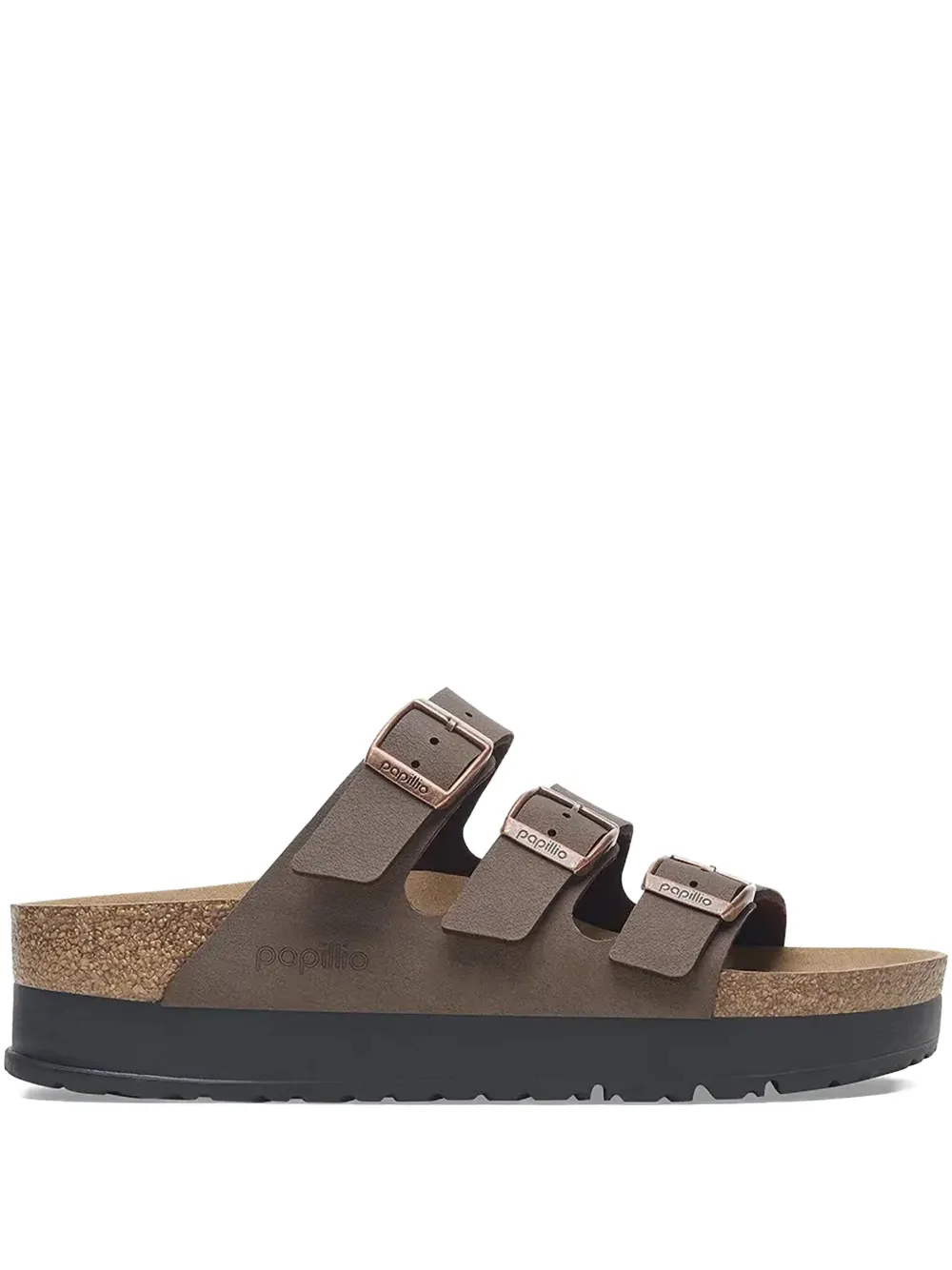 Birkenstock Florida Triple-buckle Platform Slides