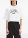 Fiorucci graphic-print cropped top - White
