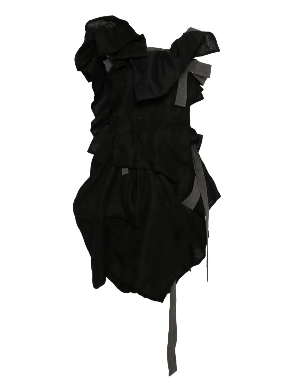 Yohji Yamamoto Gedrapeerde jurk Zwart
