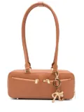 Self-Portrait crystal-embellished tote bag - Brown