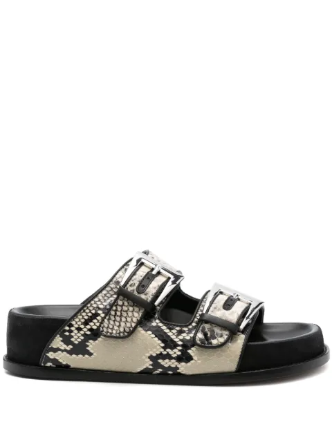 Paris Texas snakeskin sandals