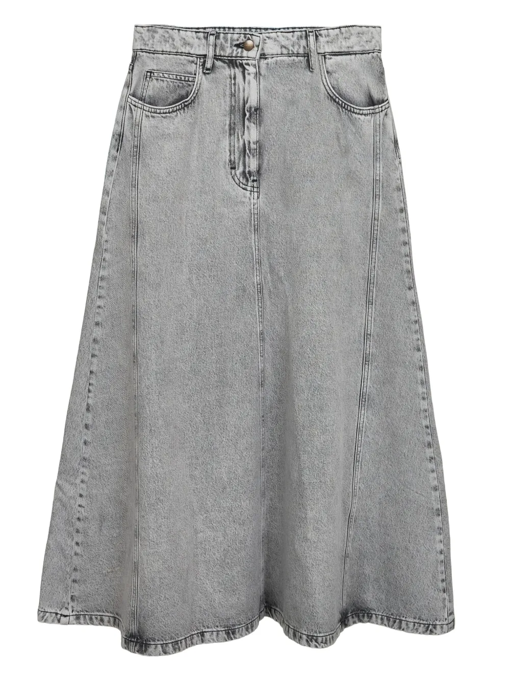 kaos denim midi skirt - グレー kaos denim midi skirt - グレー
