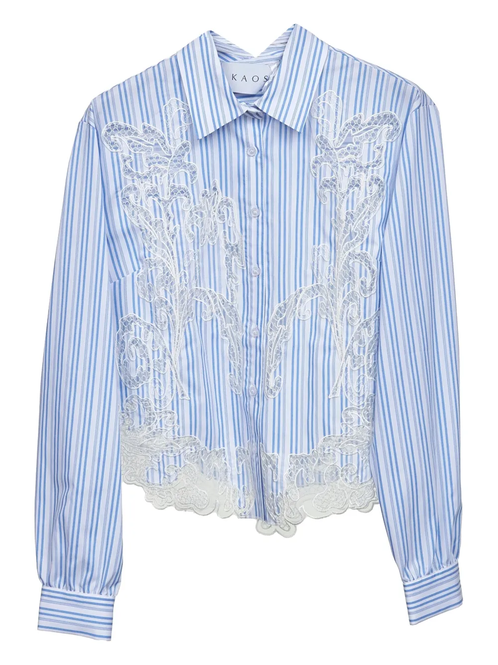 kaos camisa con rayas estampadas | azul | Image 1