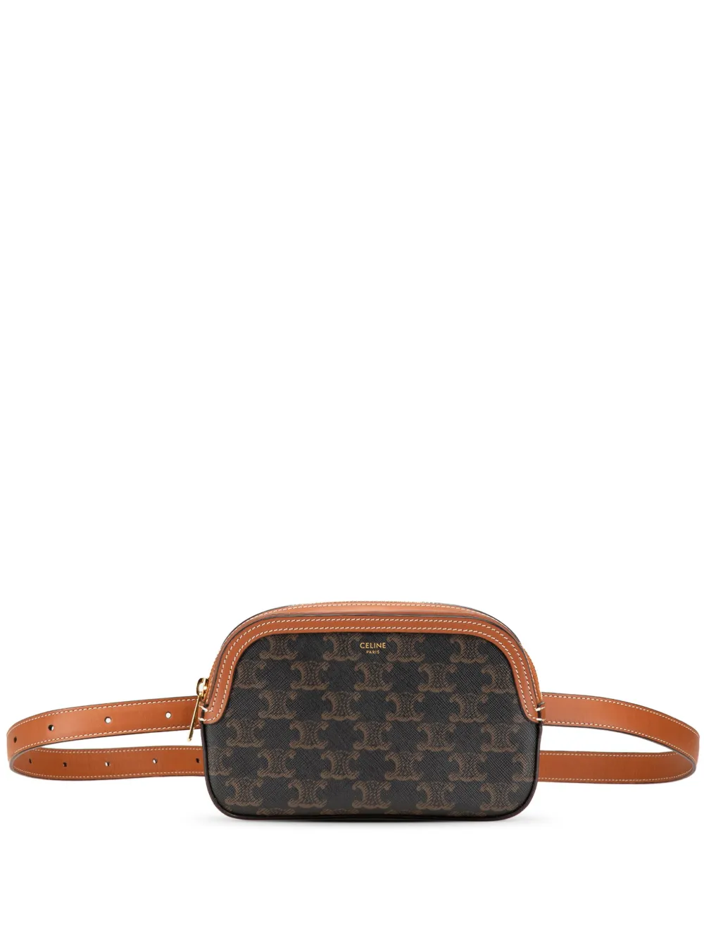 Céline Pre-Owned 2019 Triomphe Coated Canvas belt bag | marron | Image 1