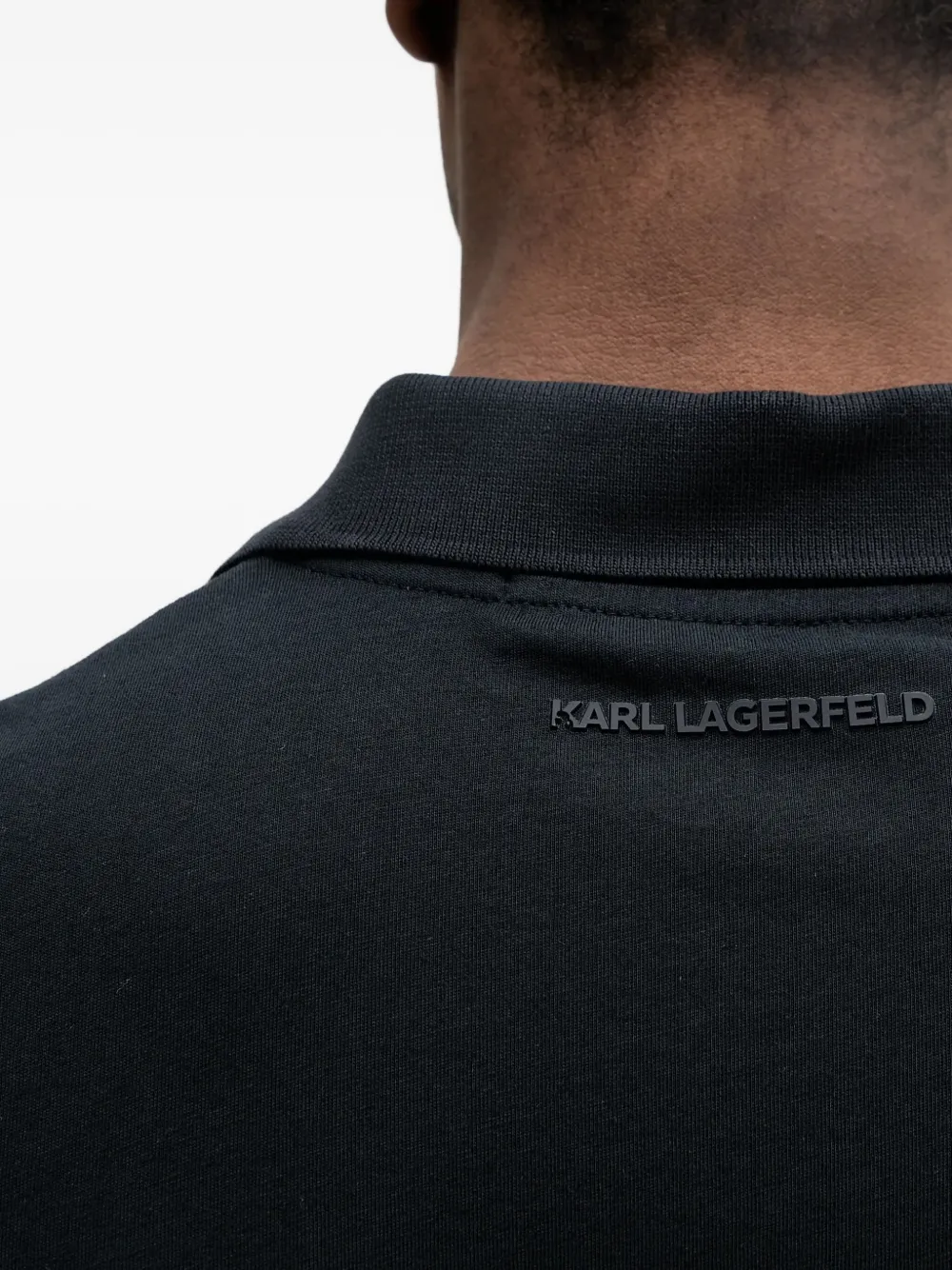Karl Lagerfeld Poloshirt met logo Zwart