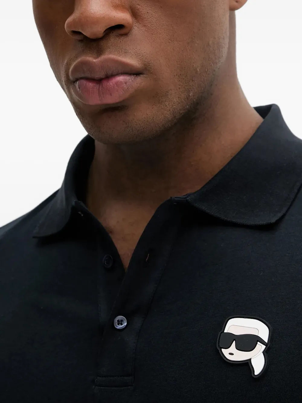Karl Lagerfeld Poloshirt met logo Zwart