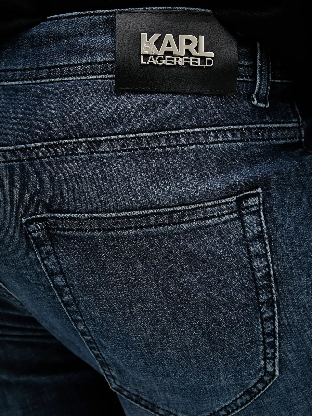 Karl Lagerfeld Denim shorts met opgerolde pijpen Blauw