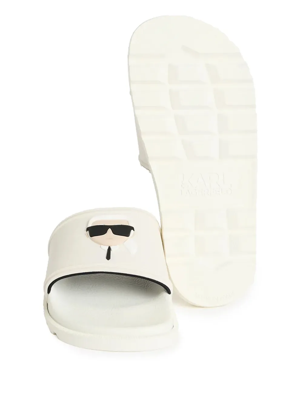 Karl Lagerfeld Ikon slides White