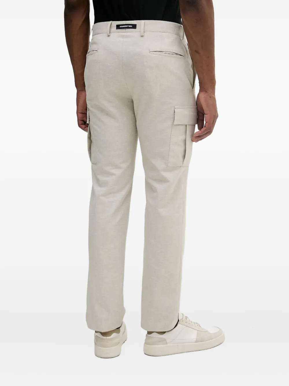 Karl Lagerfeld Broek met cargo zak Beige