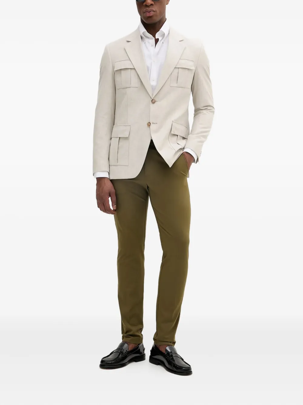 Karl Lagerfeld Blazer met klepzak Beige