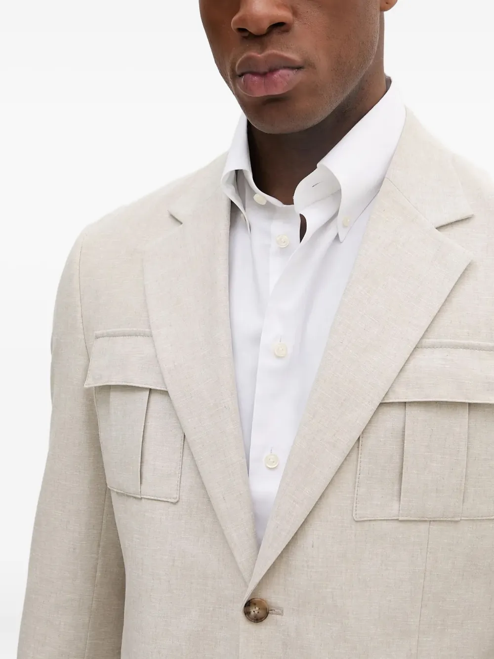 Karl Lagerfeld Blazer met klepzak Beige