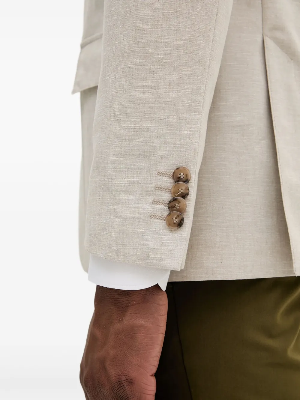 Karl Lagerfeld Blazer met klepzak Beige
