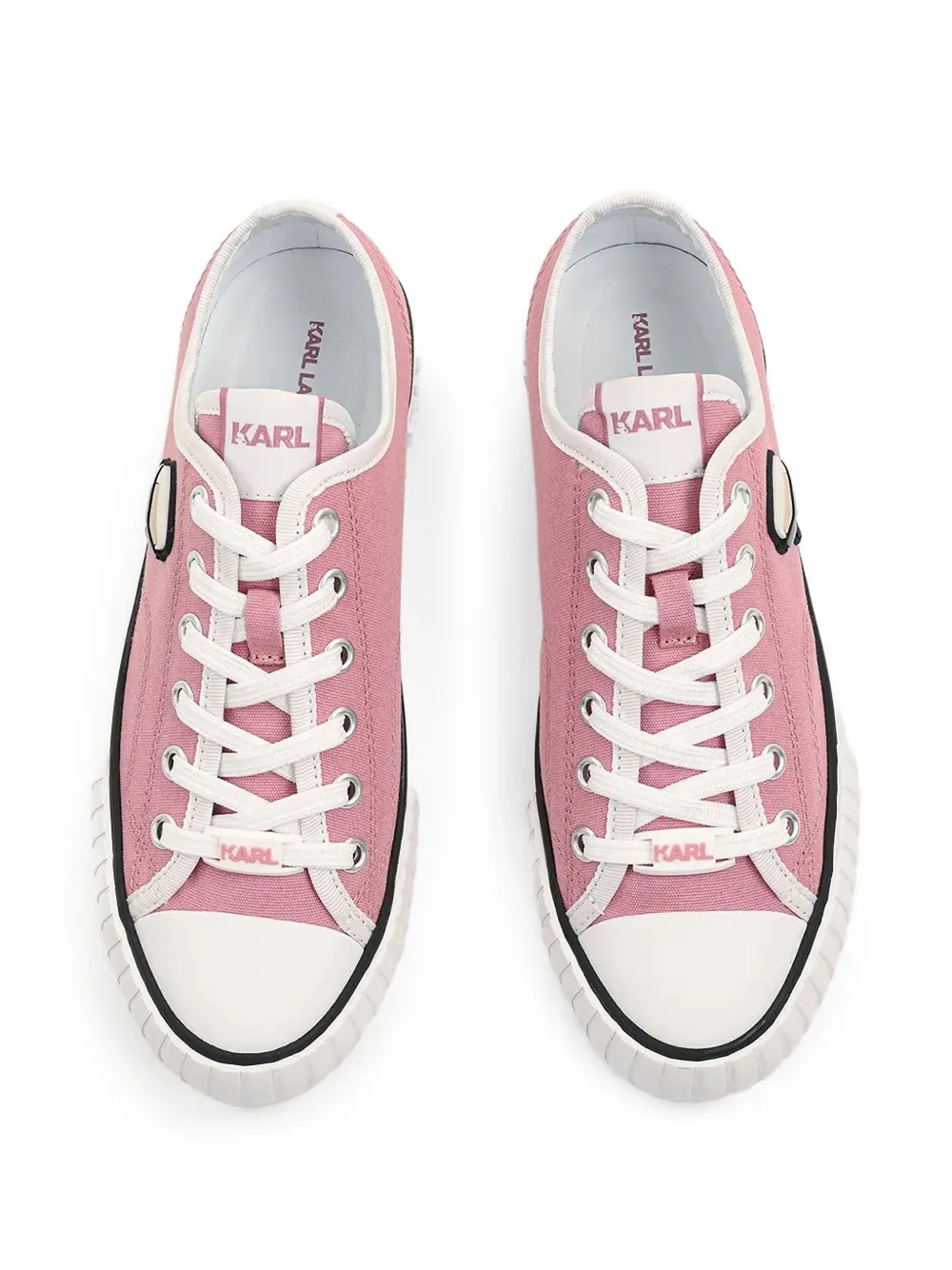 Karl Lagerfeld logo-print lace-up sneakers Pink