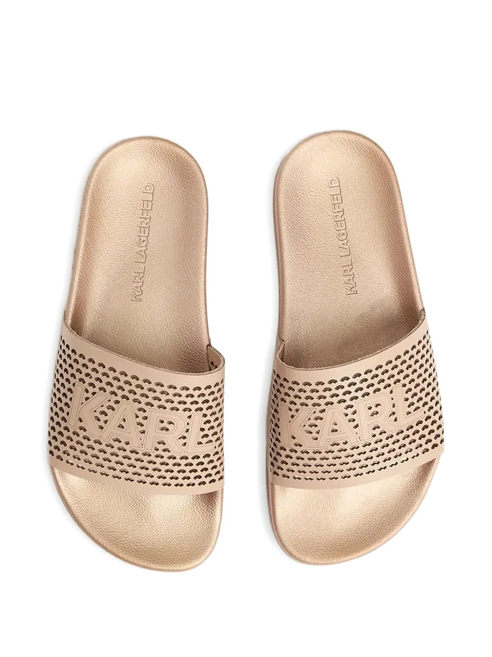 Karl Lagerfeld logo slides Brown