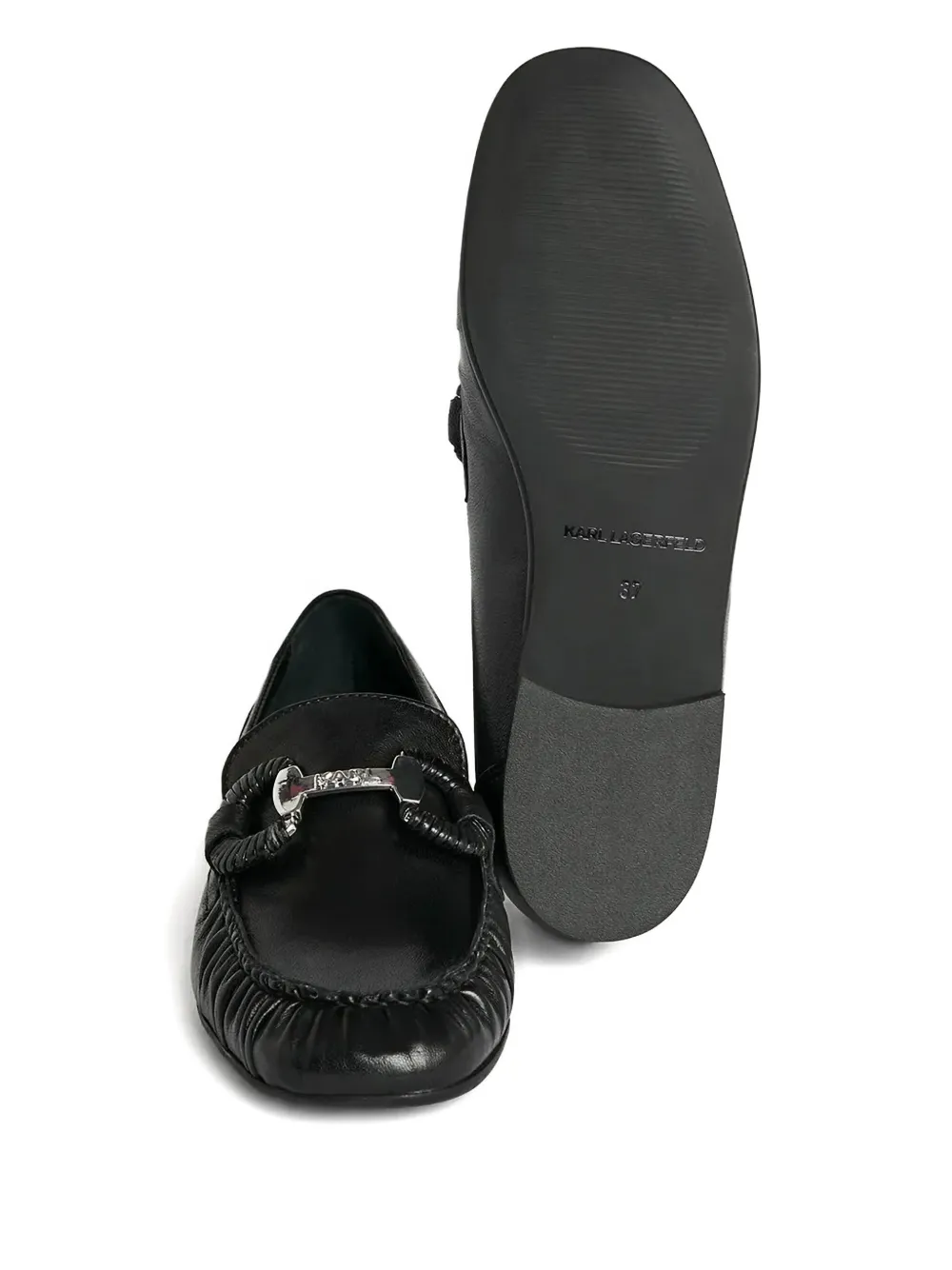 Karl Lagerfeld Eleia loafers met gespdetail Zwart